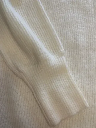 Chaqueta de punto blanca talla única