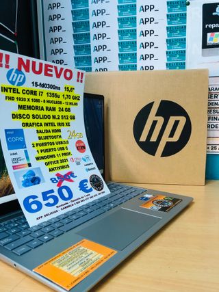 HP Portátil Intel Core i7 24GB RAM 512GB SSD