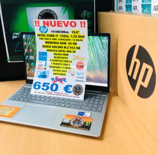 HP Portátil Intel Core i7 24GB RAM 512GB SSD