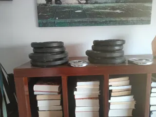Zeta y discos de pesas: 