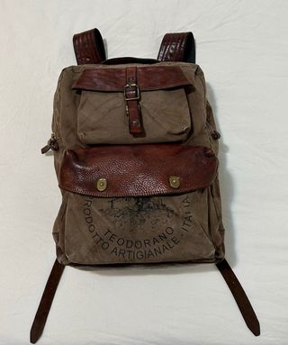 Zaino Campomaggi in canvas e pelle - Made in Italy