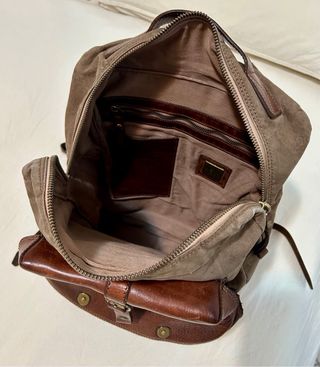 Zaino Campomaggi in canvas e pelle - Made in Italy