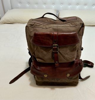 Zaino Campomaggi in canvas e pelle - Made in Italy
