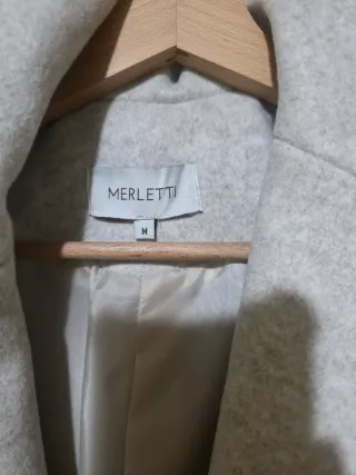 Abrigo MERLETTI gris talla M,usado una vez.