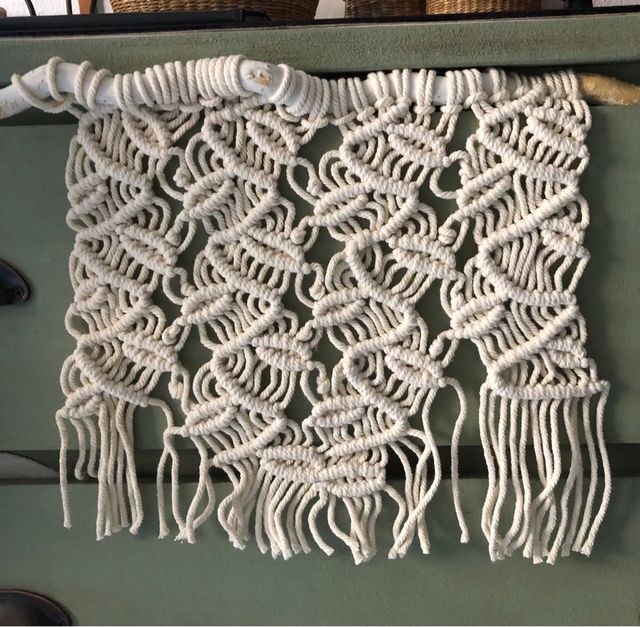 Adorno pared macramé relieve