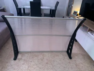 Tejadillo para puerta policarbonato y aluminio