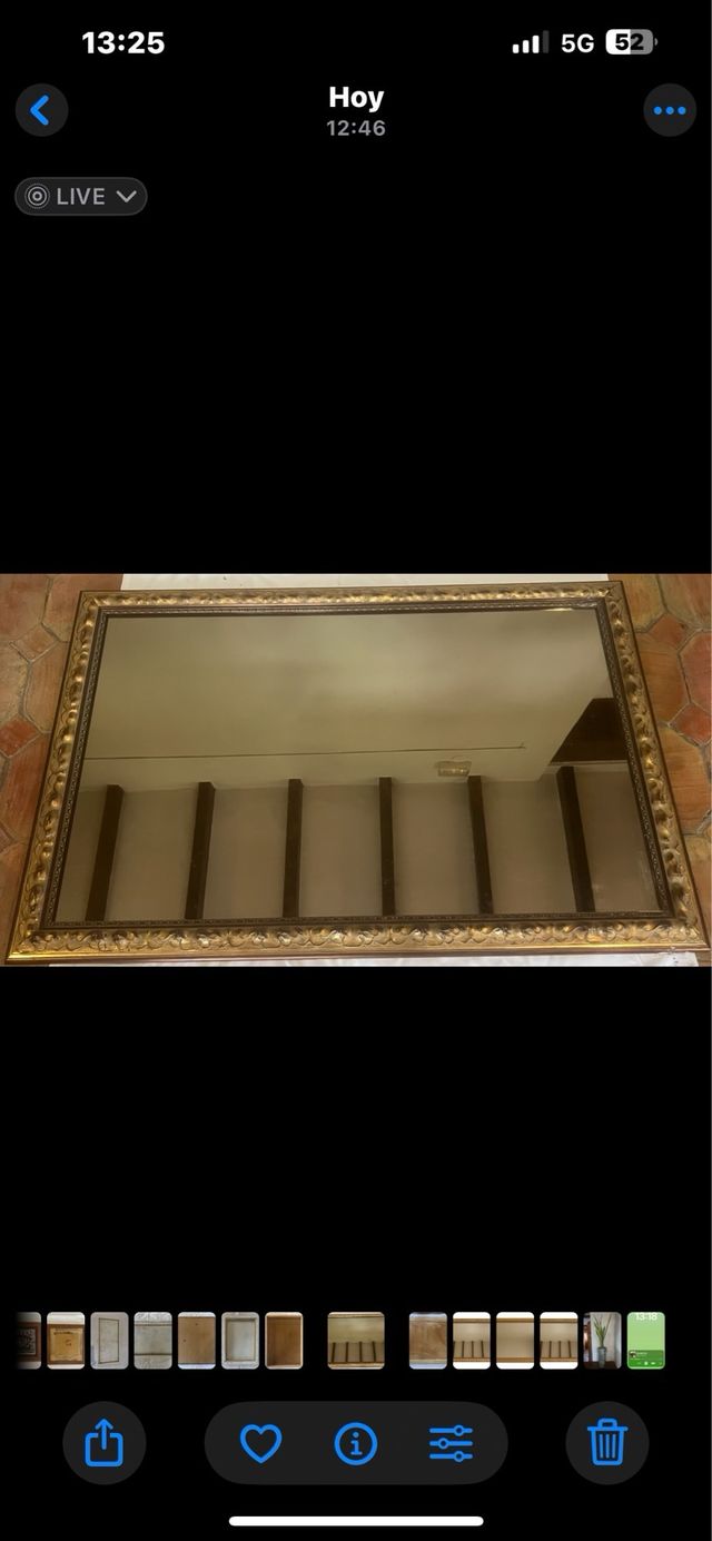 Espejo grande marco dorado clásico