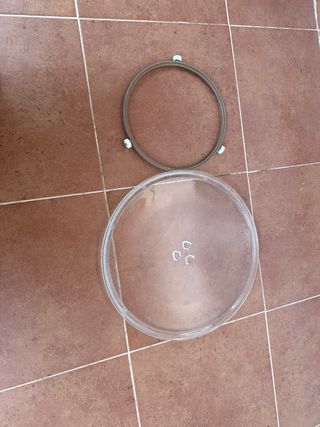 Plato giratorio cristal microondas 34cm