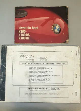 LIBRO TALLER BMW K100 EN ESPAÑOL+LIBRO INSTRUCCI.