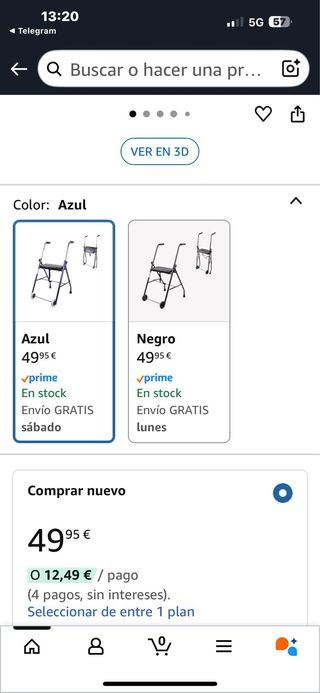 Andador Plegable Mobiclinic
ancianos o movilidad r
