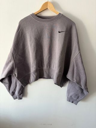 Sudadera Nike Lila Corta Talla M Mujer