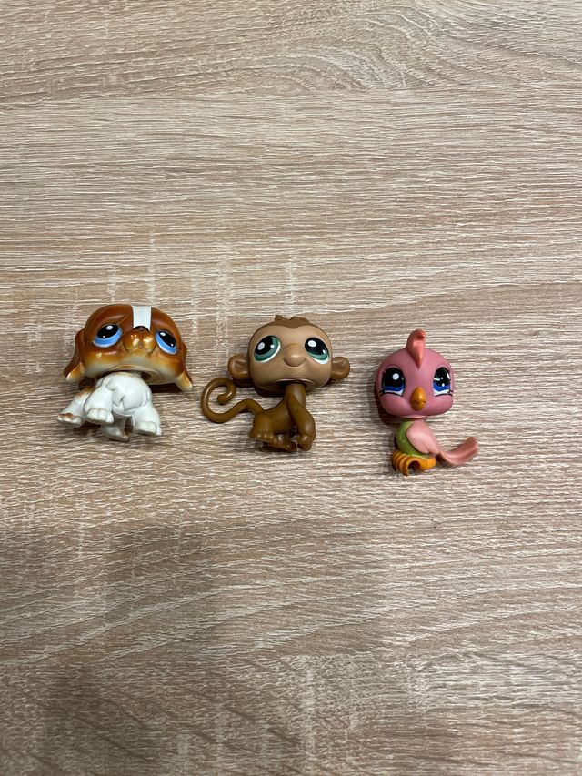 LPS Littlest Pet Shop - Perro, Mono y Pájaro