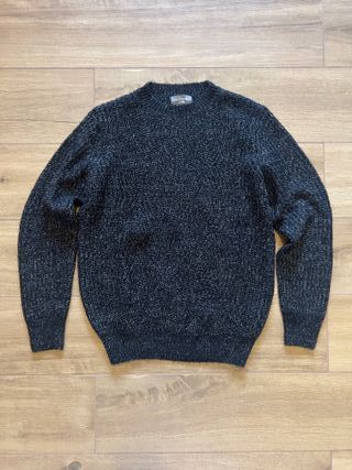 Maglione mélange nero uomo Cotton & Silk M