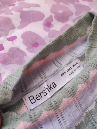 Vestido de punto con rayas de colores