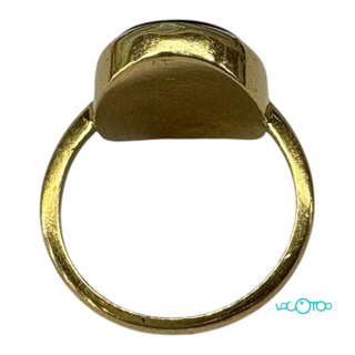 Anillo oro ónix y diamante 