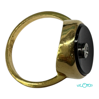 Anillo oro ónix y diamante 
