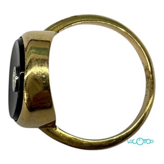 Anillo oro ónix y diamante 