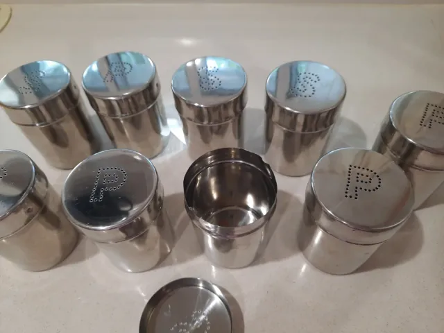 Set 9 Recipientes Acero Inox.