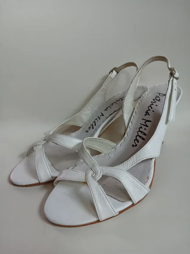 Tacones Bajos Patricia Miller Talla 37 Blancos