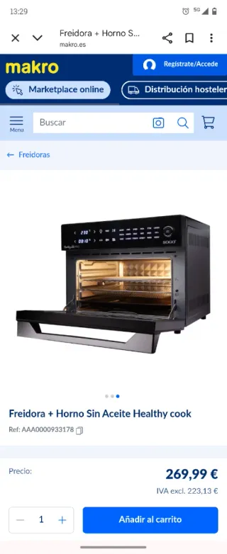 Horno Freidora Sogo Healthy Cook