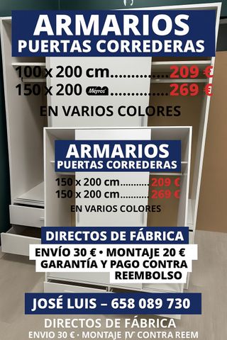 armario de puertas correderas nuevos