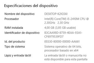 Ordenador portátil SSD Packard Bell EasyNote