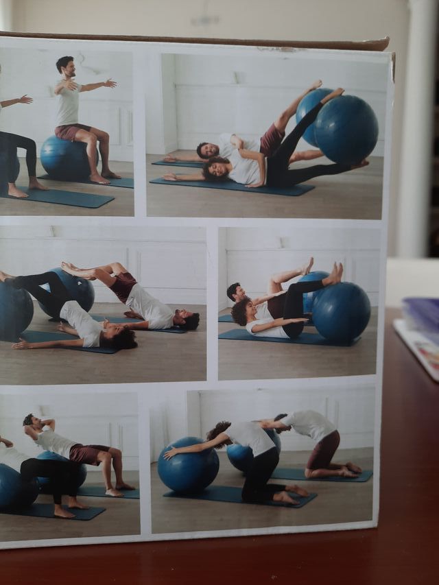 Balón de Gimnasia talla M  65cm Azul. Sin estrenar