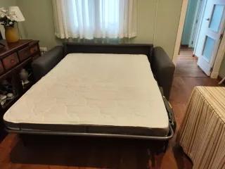 Sofá Cama Gris Oscuro 2 Plazas