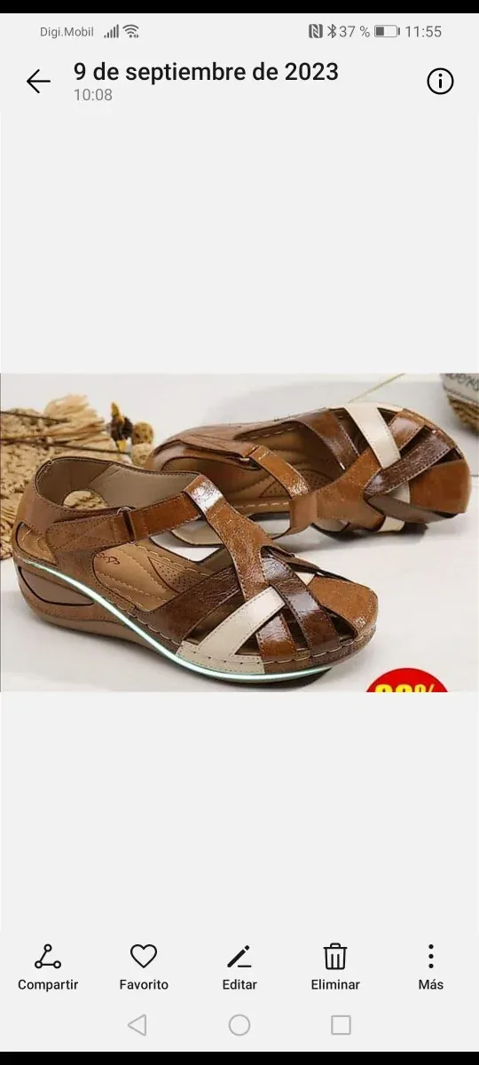 Sandalias de verano beige y marrón