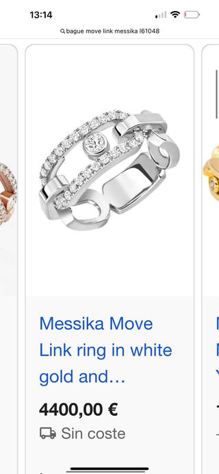 Anillo Messika Move Link Oro Blanco Diamantes