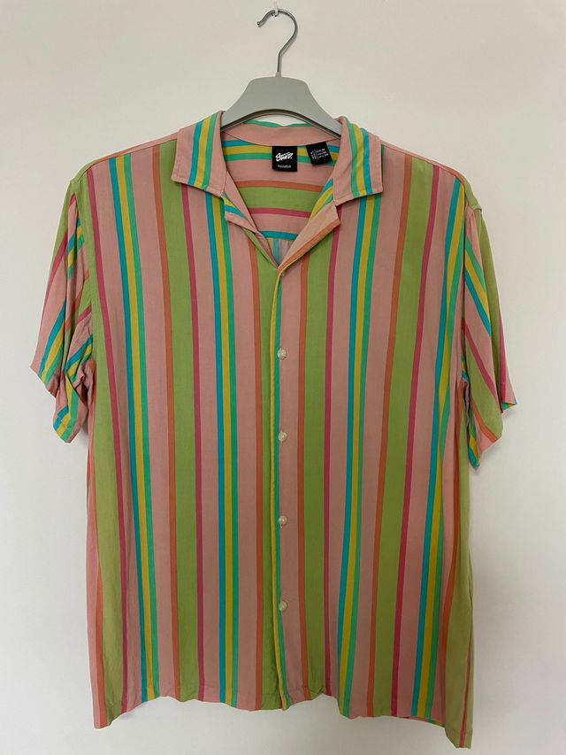 Camisa Stussy Rayas Talla M