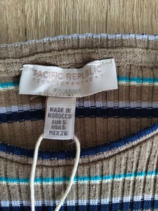 Camiseta de rayas fruncida  S – Pull & Bear