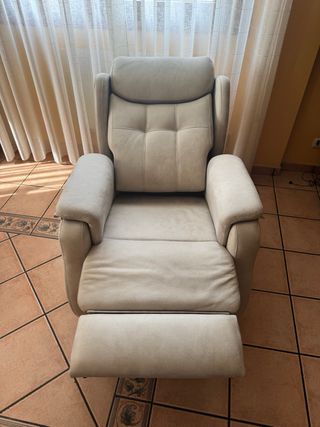 Sillón relax Mopal beige tela