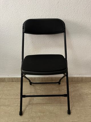 4 sillas plegables de oficina negras