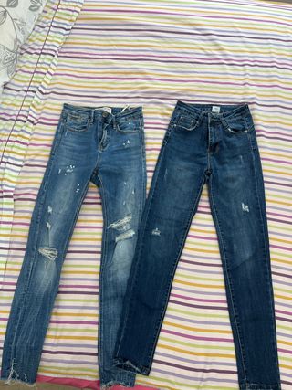 Jeans mujer desgastados