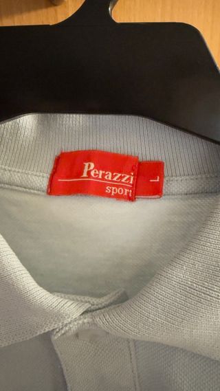 Polo Perazzi manga larga azul talla L