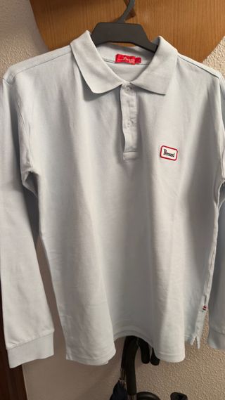 Polo Perazzi manga larga azul talla L