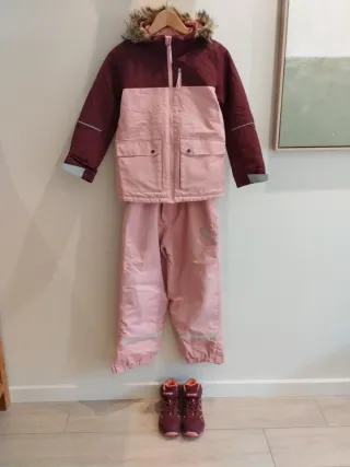 Traje de esquí niña rosa 10 años