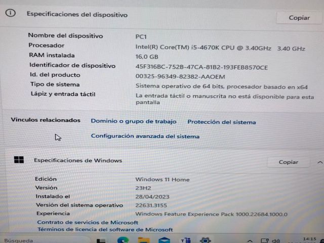 PC i5 16GB RAM 1TB SSD W11 + OFFICE