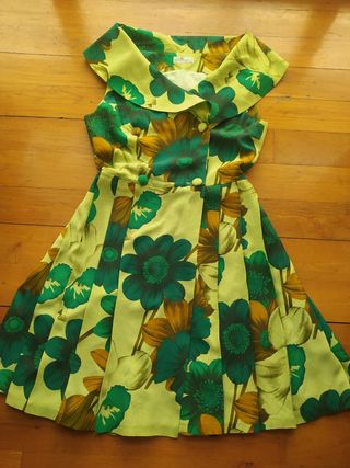 Vestido Kina Fernández floral verde