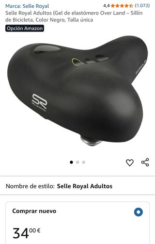 Sillín Selle Royal Adultos Negro
