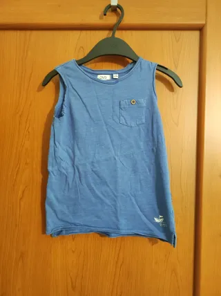 Canotta bimbo OVS blu con taschino