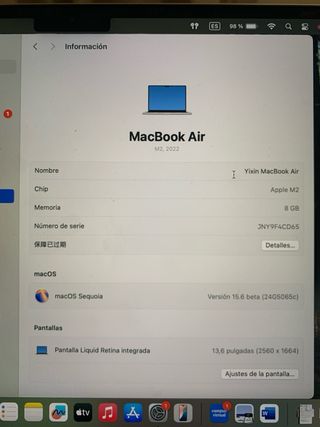 MacBook Air M2 Plata