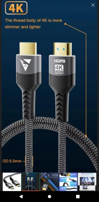 Cable HDMI 2.1 4K 120Hz.. 3 mts