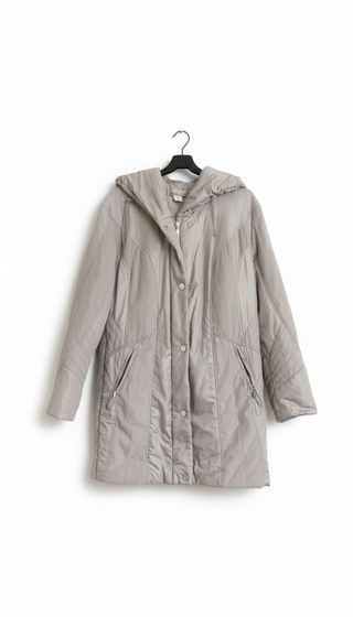 Abrigo acolchado gris entretiempo/invierno