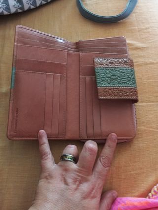 Cartera Adolfo Dominguez Marrón Multicolor