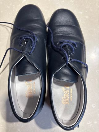 Zapatos Escolares Niña Talla 37 Azul. 