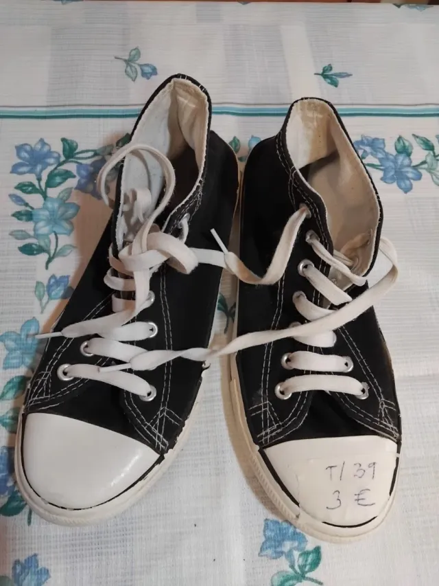 Botas Lona Negras Talla 39