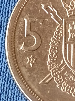Moneda de colección 5 PTAS España