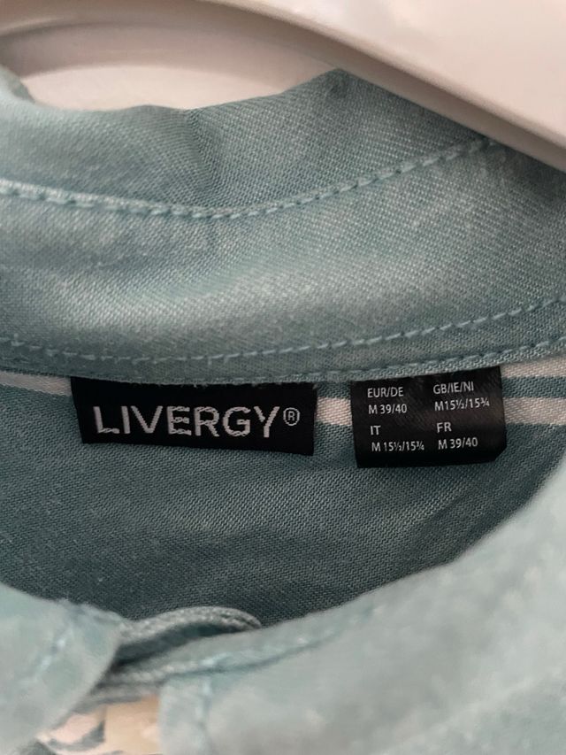 Camisa rayas vintage verde y blanco